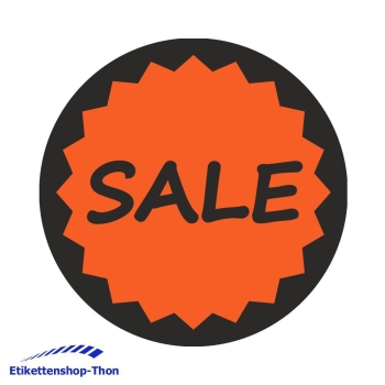 Aktionsetiketten - Durchmesser 30 mm - SALE - 1000 Stück - Leuchtrot